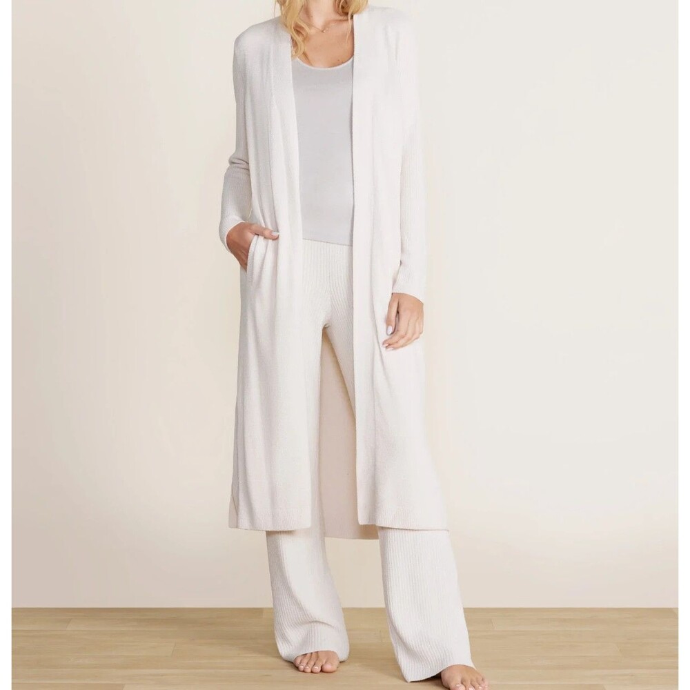 Barefoot Dreams CozyChic Ultra Lite Everything Cardigan Pearl L Lagenlook Cozy